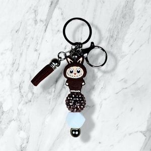 Labubu Brown The Monsters Beaded Keychain